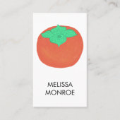 FRUITY FUN: geïllustreerde persimmons Visitekaartje (Voorkant)