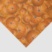 Fruity Fun Tangerine Print Patroon Tissuepapier (Detail)