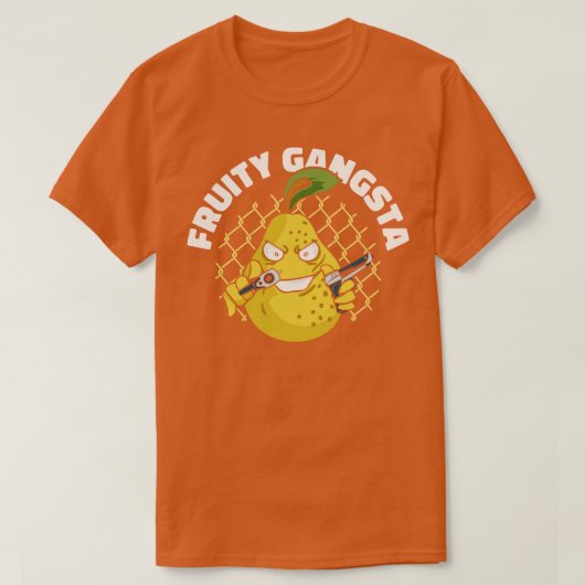 Fruity Gangsta Fruit Lover Pear Fruits Mafia T-shirt (Design voorkant)