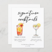 Fruity Garden Wedding Signature Cocktails Menu (Voorkant / Achterkant)
