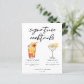 Fruity Garden Wedding Signature Cocktails Menu (Staand voorkant)