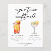Fruity Garden Wedding Signature Cocktails Menu (Voorkant)