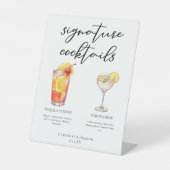 Fruity Garden Wedding Signature Cocktails Menu Reclamebord Met Voetstuk (Voorkant)