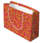 Fruity Glitter Stippen-GIFT BAG L Large Cadeautasje (Achterkant Gekanteld)