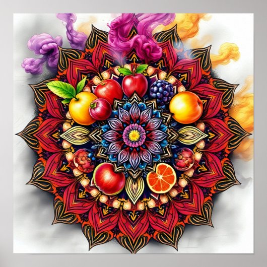 Fruity mandala poster (Voorkant)