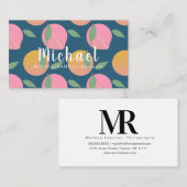 Fruity Peach Oranje Interior Hair Salon Designer Visitekaartje (Voorkant / Achterkant)