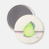 FRUITY PEAR magneet (rond) (Voorkant / Achterkant)