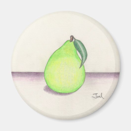 FRUITY PEAR magneet (rond) (Voorkant)
