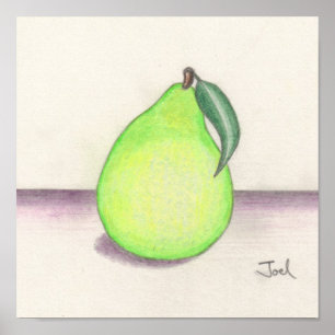 FRUITY PEAR-print (11 x 11 inch) Poster