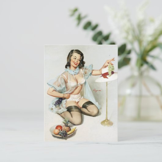 Fruity Pin Up Briefkaart (Staand voorkant)