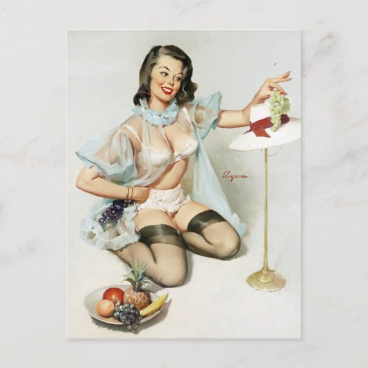Fruity Pin Up Briefkaart (Voorkant)