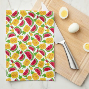 Fruity Pixels 1980s Style Keuken Handdoek