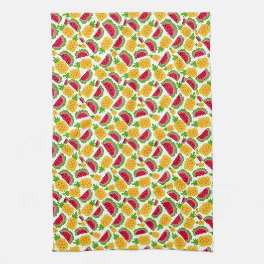 Fruity Pixels 1980s Style Keuken Handdoek (Verticaal)