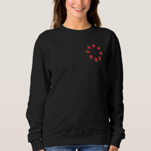 Fruity Raspberries Geometric Circle Motif Trui