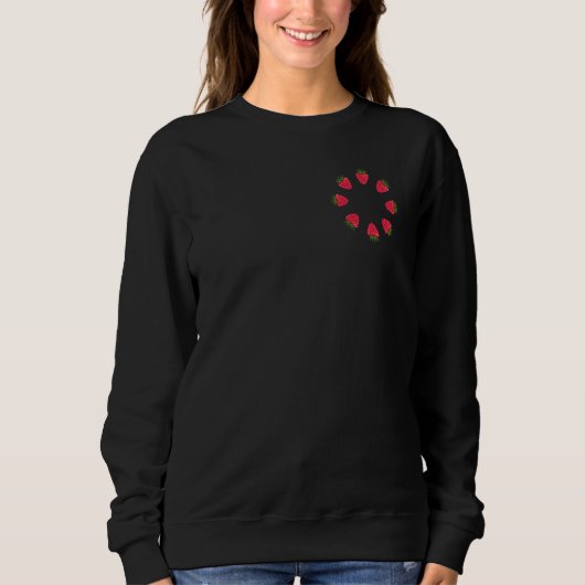 Fruity Raspberries Geometric Circle Motif Trui (Voorkant)