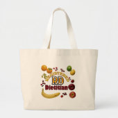 FRUITY RD - GEREGISTREERD DIETITISCH GROTE TOTE BAG (Voorkant)