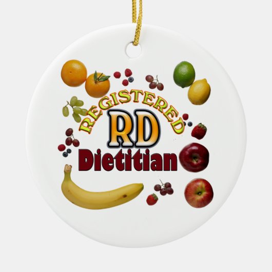 FRUITY RD GEREGISTREERD DIETITISCH KERAMISCH ORNAMENT (Voorkant)