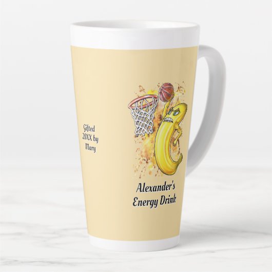 Fruity Slam Dunk Energizing Banana  Latte Mok (Rechterhoek)