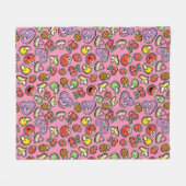 Fruity Sticker Elmo & Abby Cadabby Pattern Fleece Deken (Voorkant (Horizontaal))