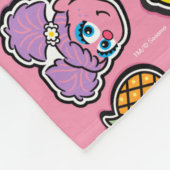 Fruity Sticker Elmo & Abby Cadabby Pattern Fleece Deken (Hoek)