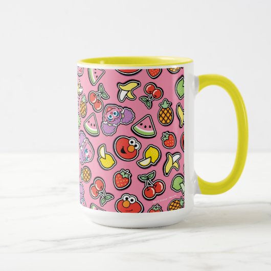 Fruity Sticker Elmo & Abby Cadabby Pattern Mok (Rechts)