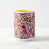 Fruity Sticker Elmo & Abby Cadabby Pattern Mok (Midden)