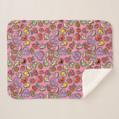 Fruity Sticker Elmo & Abby Cadabby Pattern Sherpa Deken (Voorkant (horizontaal))