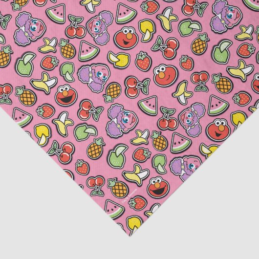 Fruity Sticker Elmo & Abby Cadabby Pattern Tissuepapier (Detail)