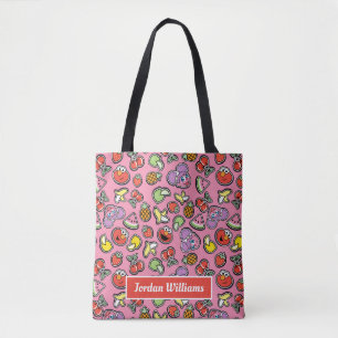 Fruity Sticker Elmo & Abby Cadabby Pattern Tote Bag