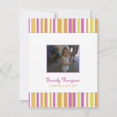 Fruity Stripes Birthday Party Invitation Kaart (Voorkant)