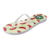 Fruity Summer Red Watermelon Monogram Teenslippers (Schuin)