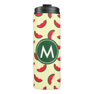 Fruity Summer Red Watermelon Monogram Thermosbeker