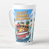 Fruity Summer Vacation Latte Mok (Linkerhoek)