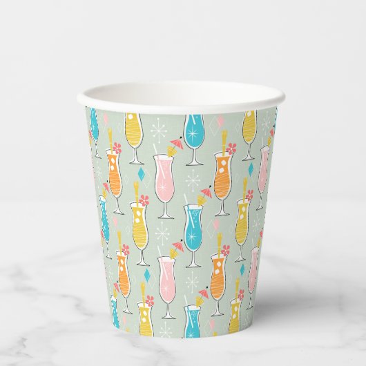 Fruity Tiki Beverages Papieren Bekers (Voorkant)