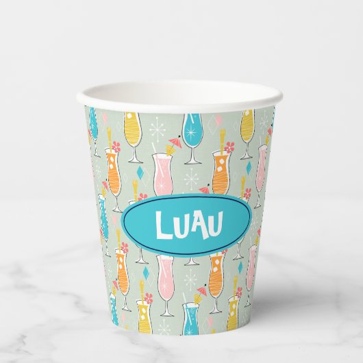 Fruity Tiki Beverages Papieren Bekers (Voorkant)