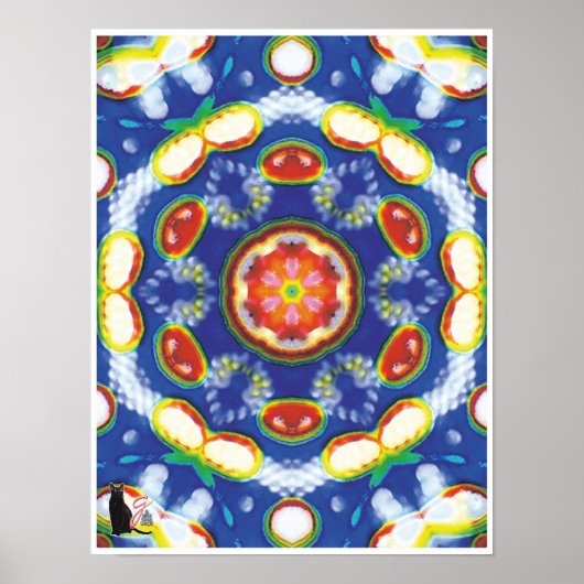 Fruity Tooty Kinetic Collage Kaleidoscope Poster (Voorkant)