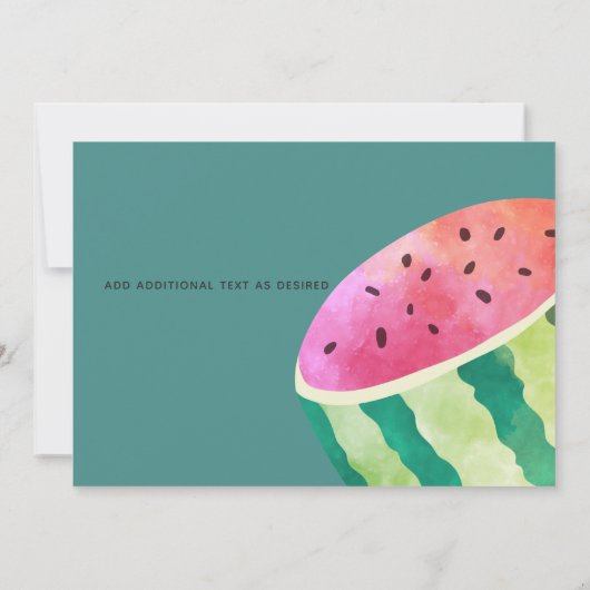 Fruity Tropical BEDANK JOU Watermelonanas Bedankkaart (Achterkant)