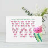 Fruity Tropical BEDANK JOU Watermelonanas Bedankkaart (Staand voorkant)