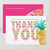 Fruity Tropical BEDANK JOU Watermelonanas Bedankkaart (Voorkant / Achterkant)
