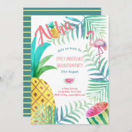 Fruity Tropical Graduation Party nodigt Flamingo u Kaart