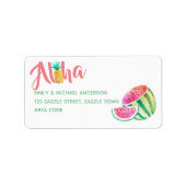 Fruity Tropical Return Address Labels Watermelon (Voorkant)