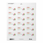 Fruity Tropical Return Address Labels Watermelon (Full Sheet)