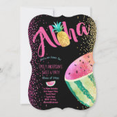Fruity Tropical Sweet 16 nodigt Melon ALOHA uit Kaart (Voorkant)