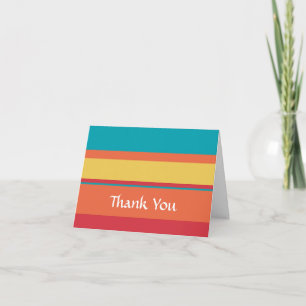 Fruity Tropical Tonal Stripes Bedankkaart