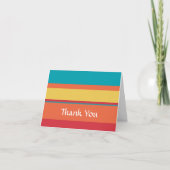 Fruity Tropical Tonal Stripes Bedankkaart (Voorkant)
