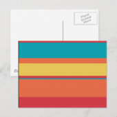 Fruity Tropical Tonal Stripes Briefkaart (Voorkant / Achterkant)