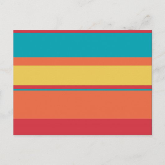 Fruity Tropical Tonal Stripes Briefkaart (Voorkant)