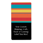 Fruity Tropical Tonal Stripes Etiket (Voorkant)