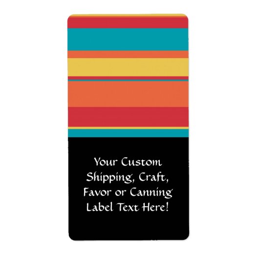 Fruity Tropical Tonal Stripes Etiket (Voorkant)