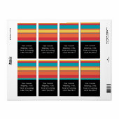 Fruity Tropical Tonal Stripes Etiket (Full Sheet)